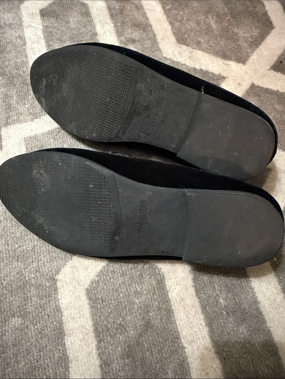 Steve Madden Black Velvet Horse Bit Loafers Sz 11